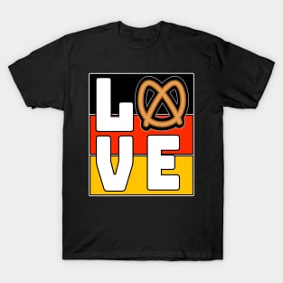 Funny Love Pretzel, German Flag Oktoberfest T-Shirt